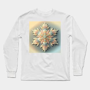 A Fractal Design in A Snowflake Motif Long Sleeve T-Shirt